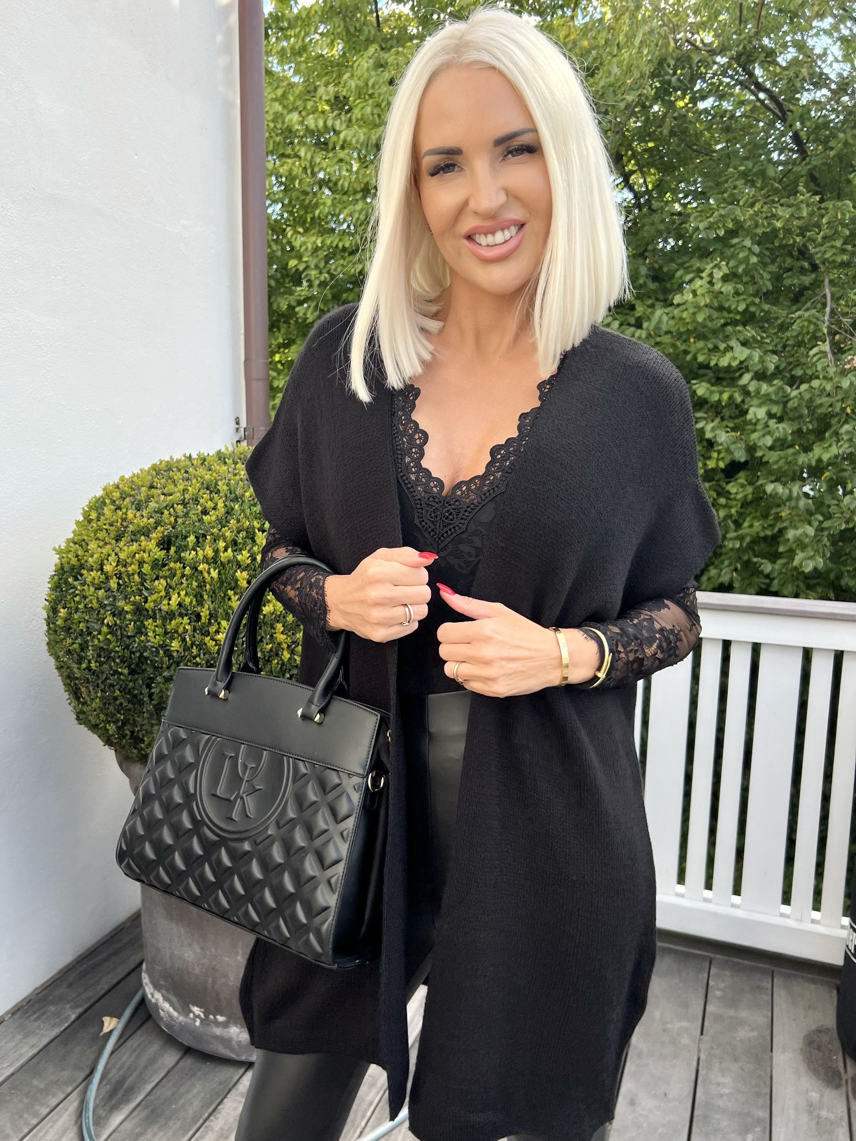 Tilly Plain - Blød strik cardigan uden ærmer